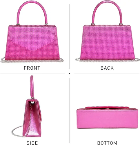 Vista 75 de Dasein Bolso de noche para mujer, embragues de fiesta, bolsos de boda, cóctel, baile de graduación, bolsos con purpurina esmerilada