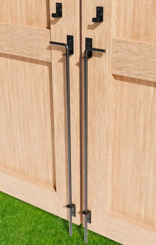 Vista 13 de Perno de caña de servicio pesado de 12 pulgadas, varilla de caída de puerta, herraje extra grueso, pestillo de suelo para cercas de madera, PVC