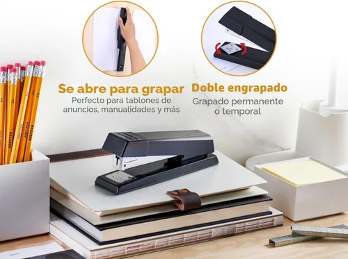 Vista 2 de Bostitch Engrapadora de oficina, sin atascos prémium para escritorio