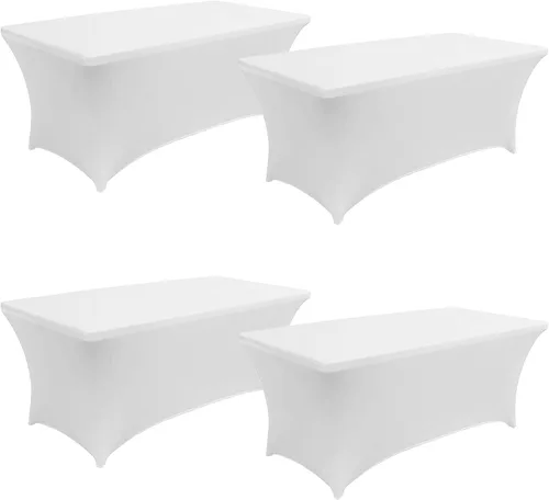 Vista 15 de Fivenl Cubierta de Mesa Mantel de Spandex de 6 Pies para Mesas Plegables Cubierta de Mesa Rectangular Ajustada Lavable Resistente a las Arrugas