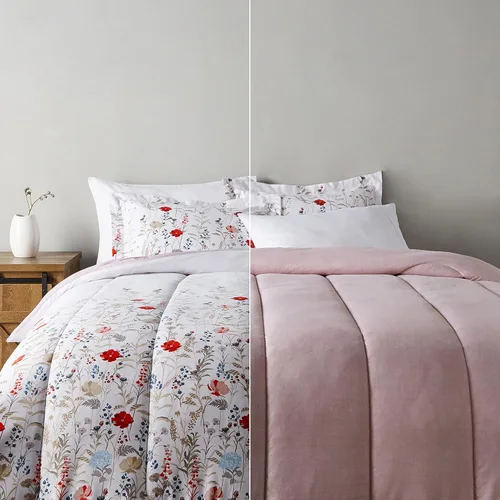 Vista 12 de Amazon Basics - Juegos de edredón tamaño Twin/Twin XL, ropa de cama reversible de microfibra ultra suave y ligera de 2 piezas, azul denim/rayas
