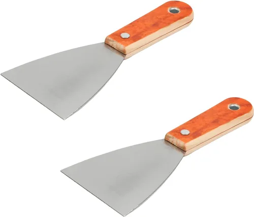 Vista 9 de Raspador de masilla de 1 pulgada, cuchillos de masilla rígidos de acero Cr-V con mango de madera, 2