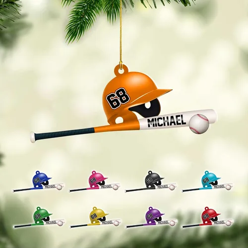 Vista 12 de Personalized Baseball Christmas Ornament Custom Player Gift Decor 25on335