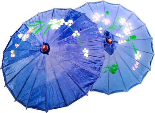 Vista 3 de TJ Global Paquete de 2 paraguas chino japonés de 33 pulgadas para bodas, fotografías, disfraces, cosplay, decoración y otros eventos, 2 paraguas