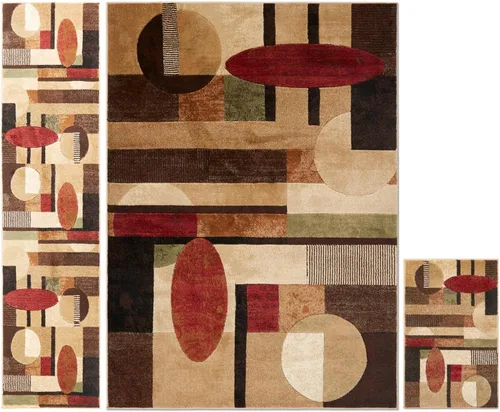 Vista 16 de Home Dynamix Tribeca Jasmine - Alfombra de área geométrica contemporánea, marrón/rojo, 6 pies 7 pulgadas x 9 pies 10 pulgadas