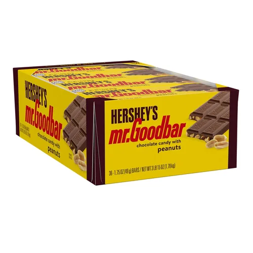 Vista 2 de HERSHEY'S MR. GOODBAR Barras de caramelo de chocolate con maní, 1.75 oz (36 unidades)