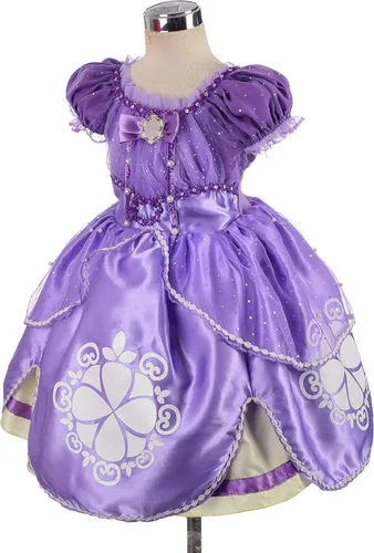 Vista 3 de Lito Angels Disfraz de princesa para niñas vestido de fiesta de lujo morado con accesorios