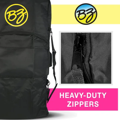 Vista 7 de Wham-O BZ Bodyboards - Bolsa básica para bodyboard - Nylon - Capacidad de 2 tablas (negro)