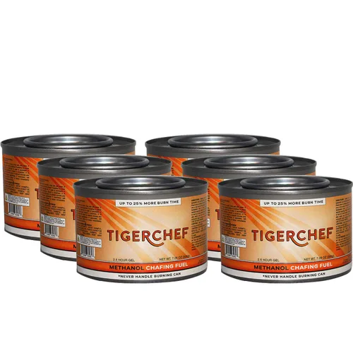 Vista 7 de TigerChef, latas de combustible en gel por rozamiento, metanol, Plateado, 2