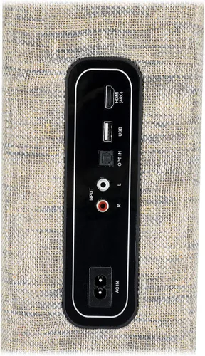 Vista 3 de Rockville ONE-Tower BG Sistema de altavoces todo en uno Bluetooth+HDMI/Óptico/RCA All-In-One System, USB Playback, 200W Peak, 60W RMS, Remote