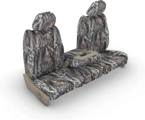 Vista 3 de Durafit Seat Covers, F480-DRT Ford F150-F550 XL y Lariat 40/20/40 Asiento dividido con consola central de apertura en DRT Camo Endura (DRT)