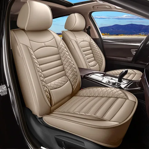 Vista 12 de Fundas de asiento de auto para Ford Fusion 2010-2020: juego completo de fundas protectoras de asiento impermeables de piel sintética compatible