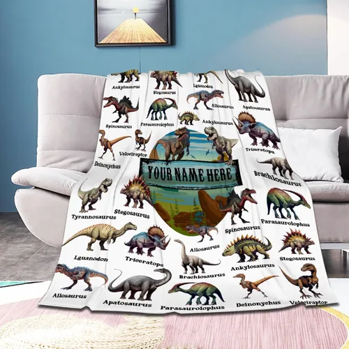 Vista 21 de Manta de bebé de esqueletos de dinosaurios de neón retro de los años 80, regalos para niños y niñas, decoración de dinosaurios, felpa suave