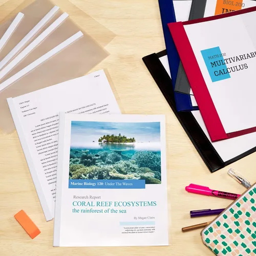 Vista 8 de Avery Portada de informes para carpeta con barra deslizante, transparente, Transparente