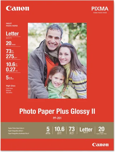 Vista 2 de Canon Papel fotográfico Plus Glossy II, 4 x 6 pulgadas, 100 hojas (2311B023)