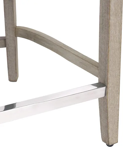 Vista 9 de WestinTrends Hayes Hayes - Taburete de bar tapizado de madera de 24 pulgadas con respaldo copetudo (juego de 3), color marrón