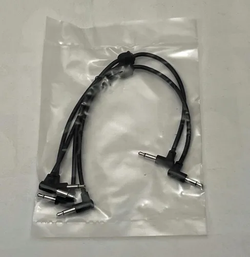 Vista 2 de SSMS - Luigi's Modular M-Doppio Mini Y - Cables de conexión divisores en ángulo recto – 2 unidades (negro) (10 x 10)