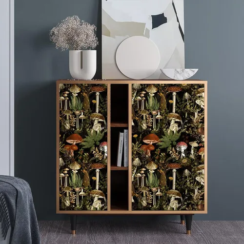 Vista 3 de Jeweluck Papel tapiz floral para despegar y pegar, papel de contacto de hongos, 17.7 pulgadas x 24.2 pies, papel tapiz extraíble de flores, vinilo