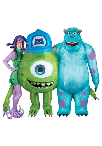 Vista 4 de Disfraz Inflable de Adulto Sulley de Monsters Inc Multicolor
