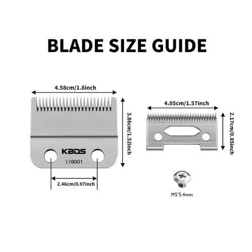 Vista 6 de KBDS Cuchillas de repuesto para cortaúpers, pieza de cuchilla de precisión de 2 agujeros compatible con Wahl Magic Clip/Super