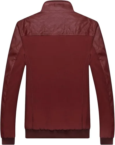 Vista 2 de Tanming, chamarra ligera informal, entallada, bloqueo de color, para hombre