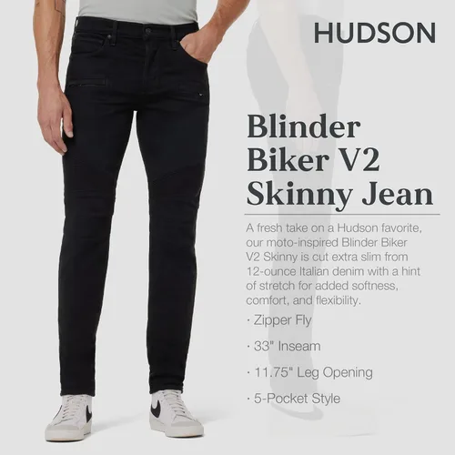 Vista 2 de HUDSON Jeans ajustados para hombre The Blinder V.2 Rp