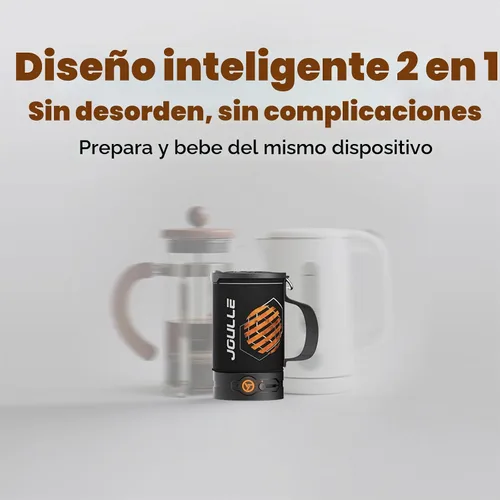Vista 4 de STOKE VOLTAICS Cafetera Percoladora Eléctrica, Hervir Agua y Preparar Té 2-en-1, Cafetera de 3 Tazas, Kit de Té Portátil para Acampar, Viaje