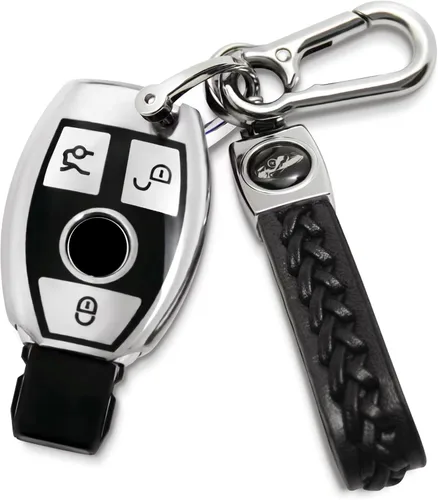 Vista 12 de Creativity Funda para llave de Mercedes Benz. Hermosa funda de TPU compatible con CLS CLK AMG ML C CL E S SL SLK G GLC GLE GLS M R Smart Remote Key
