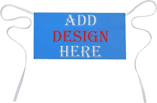 Vista 32 de HooSo Delantal de cocina personalizado, diseño de nombre, logotipo, foto, delantal de poliéster ajustable con dos bolsillos delanteros