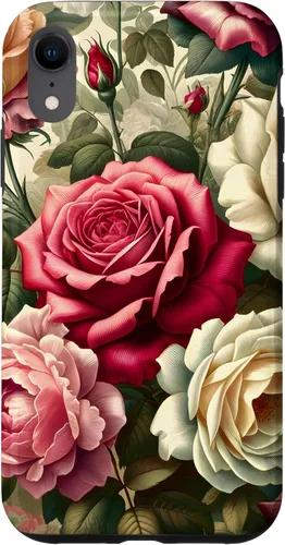 Vista 24 de Funda con diseño floral para iPhone 16 con diseño floral estilo victoriano