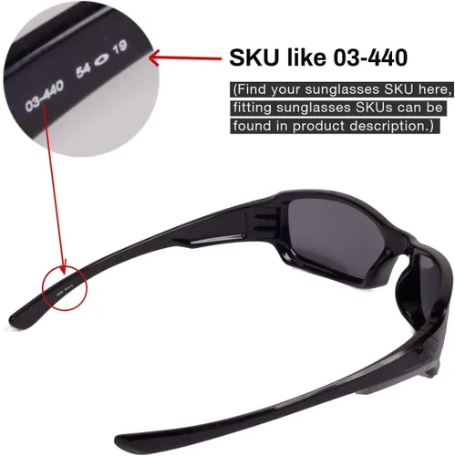 Vista 4 de Walleva Brown Mr. Shield - Lentes de repuesto polarizadas para gafas de sol cuadradas Oakley Fives, marrón, (Brown - Mr. Shield Polarized)