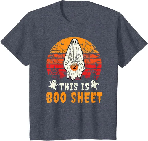 Vista 19 de Funny This Is Boo Sheet Spooky Ghost Halloween - Camiseta de disfraz de juego de palabras, Negro, S