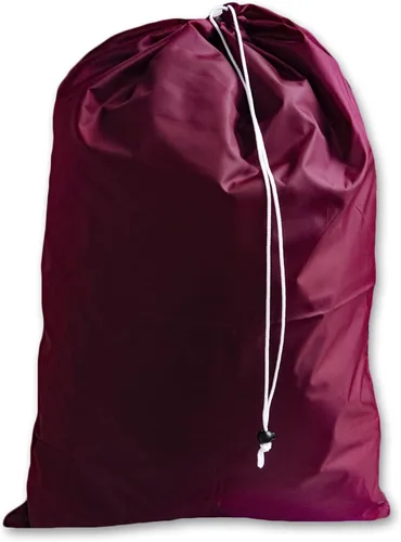 Vista 22 de Bolsa de lavandería grande morada con cordón y cierre de bloqueo Morado