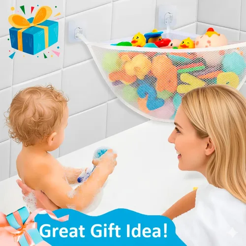 Vista 12 de Organizador de almacenamiento de juguetes de baño para bañera, soporte