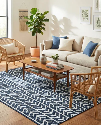 Vista 17 de Rugs.com Sabrina Soto Outdoor Collection Alfombra – 2 x 6 pies alfombra de tejido plano de pasillo beige perfecta para pasillos y entradas