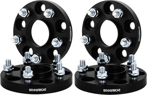 Vista 16 de 4 espaciadores de rueda centrados 5x115 de 1 pulgada con pernos de 0.551 x 0.059 in de orificio del cubo de 2.815 in compatibles con Dodge 5 Lug