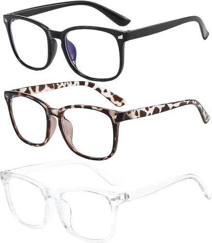 Vista 8 de Gafas de luz azul transparentes para mujeres y hombres, gafas con marco cuadrado de moda con protección antirreflejos