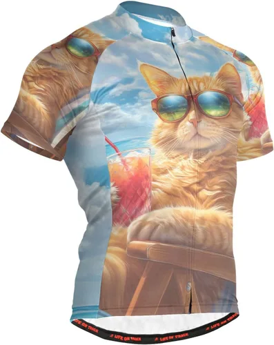 Vista 19 de Camiseta de ciclismo de manga corta para hombre Multi-Color 1