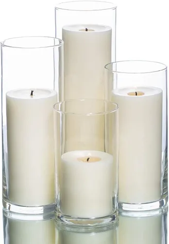 Vista 14 de Eastland - Juego de 4 soportes cilíndricos para pilar y velas de pilar Richland