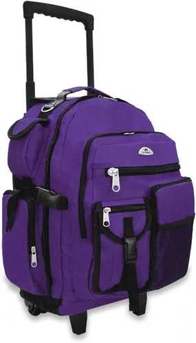 Vista 11 de Everest Deluxe Mochila con ruedas., Negro), 5045WH-BK