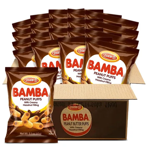 Vista 8 de Osem Bamba - Bocadillos de mantequilla de maní, relleno de avellana, bolsa