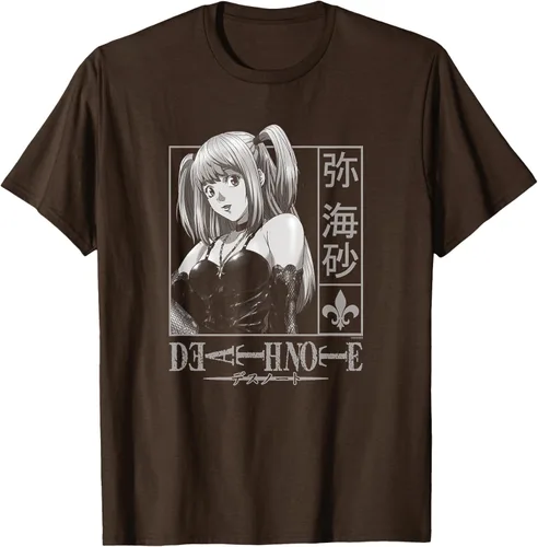 Vista 6 de Death Note Camiseta de anime Misa Kanji Frame Negro