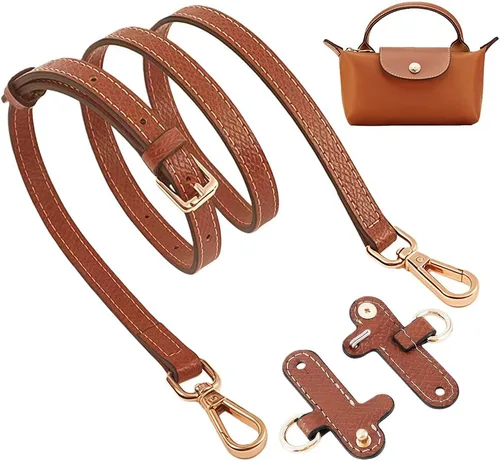 Vista 13 de Chispee Correa de hombro para bolsa de cuero, correas de repuesto para bolso cruzado, kit de conversión ajustable para mini bolso Longchamp