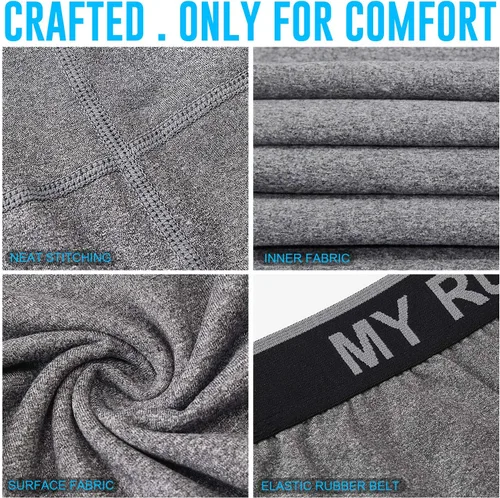 Vista 3 de MEETYOO Ropa interior térmica para hombre, capa base para hombre, 2 juegos largos forrados con capa base de engranajes de caza