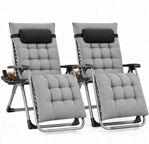 Vista 18 de NEWBULIG Silla de gravedad cero, reclinable plegable para patio con Oscuro
