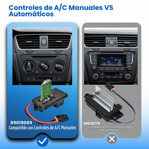 Vista 8 de PANNUOSCS Blower Motor Resistor 89019089 Fit for Chevy Silverado GMC Sierra Brida de montaje de un agujero en cada lado