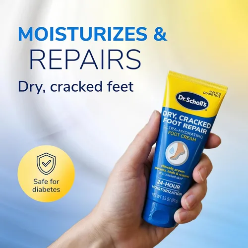 Vista 3 de Dr. Scholl's Ultra Hydrating Foot Cream - Crema para pies, 3.5 oz, crema con 25% de urea para pies secos y agrietados, cura e hidrata para tener