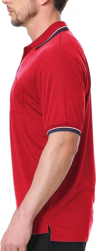 Vista 3 de TopTie Camiseta de árbitro de béisbol y softbol de manga corta Rojo