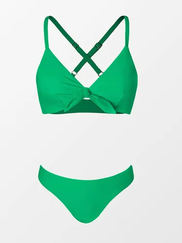 Vista 5 de CUPSHE - Conjunto de bikini de dos piezas para mujer, estampado floral, con nudo de conejo