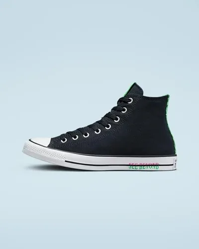 Vista 2 de Converse Chuck Taylor All Star See Beyond - Top alto unisex negroverderosa Prime
